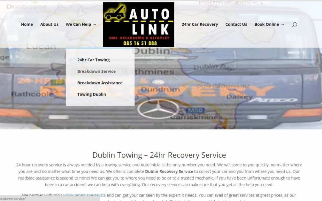 web design for Towing company by Arrow Design