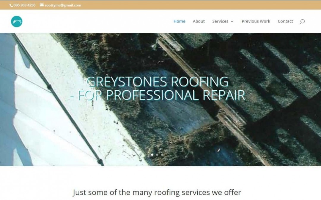 web design for roofers example