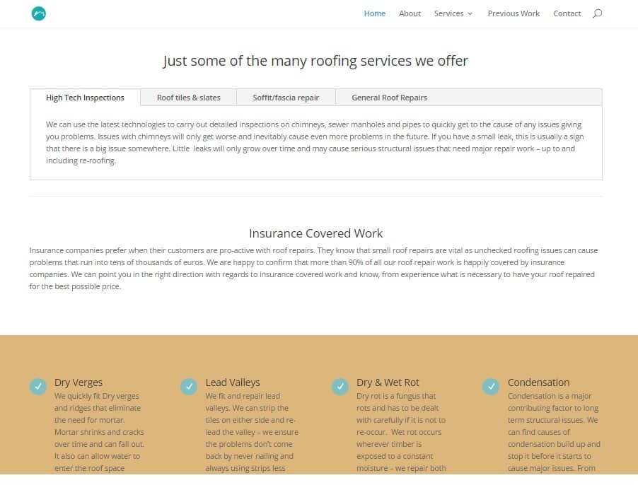 web design for roofers