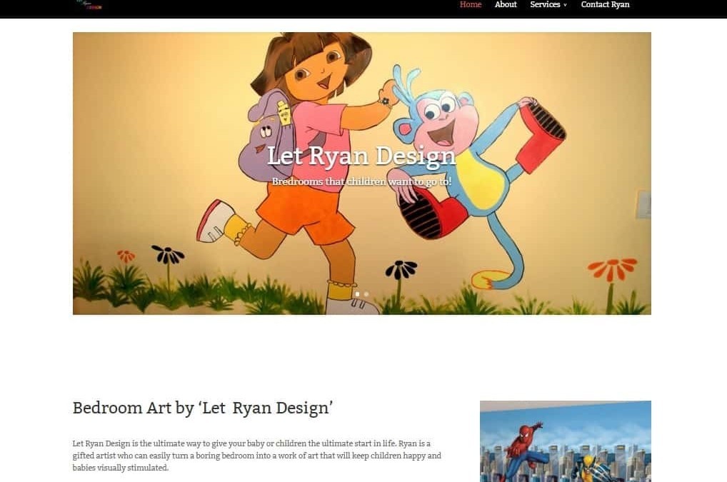 web design for artists example by Arrow Design