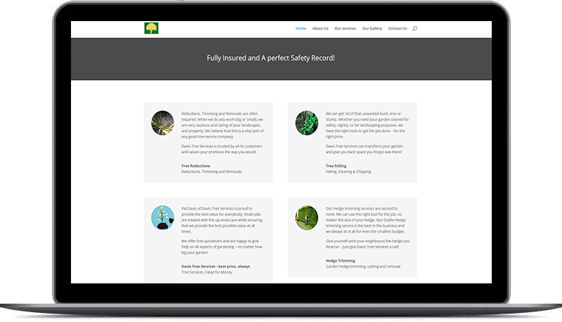 web design for tree surgeons