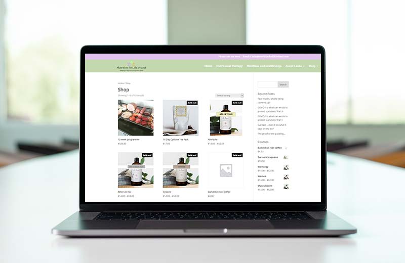 website design for nutrition