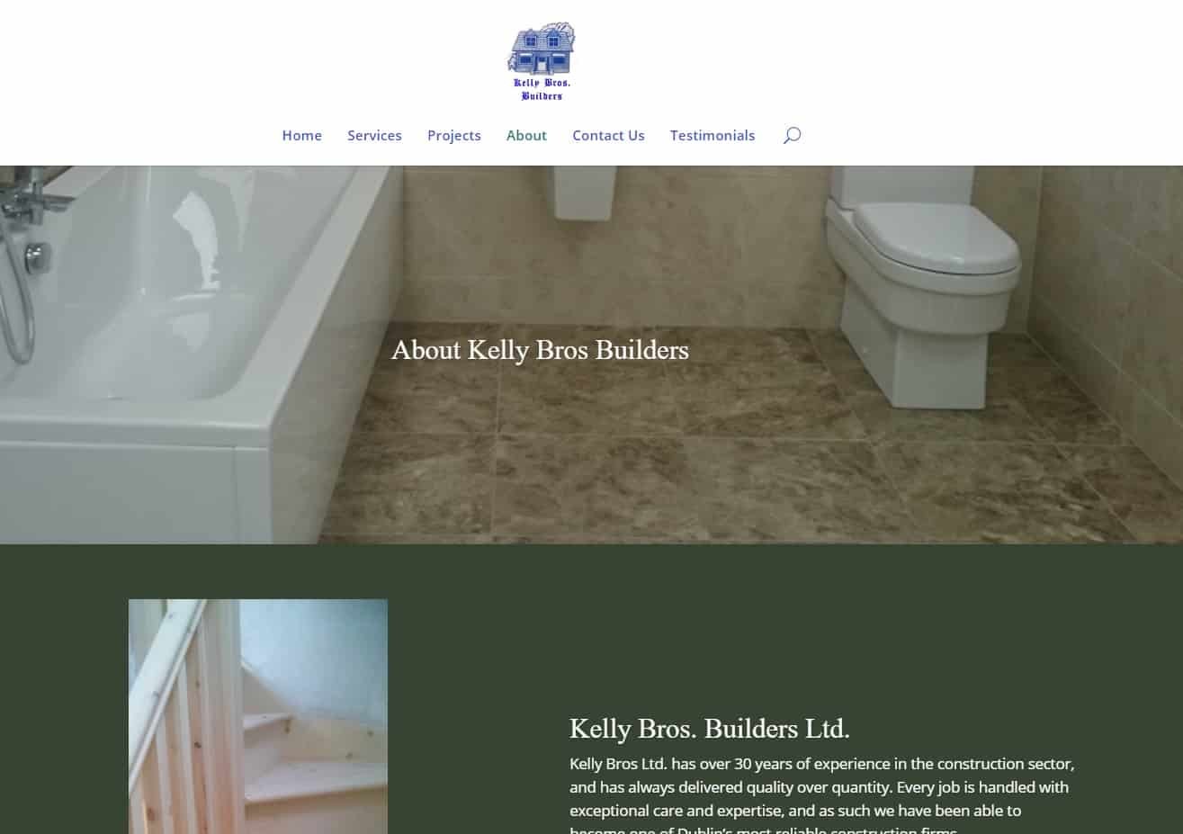Web Design for Builders Screenshot: Services Page