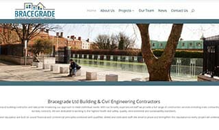 website design for builders - example bracegrade homepage screenshot