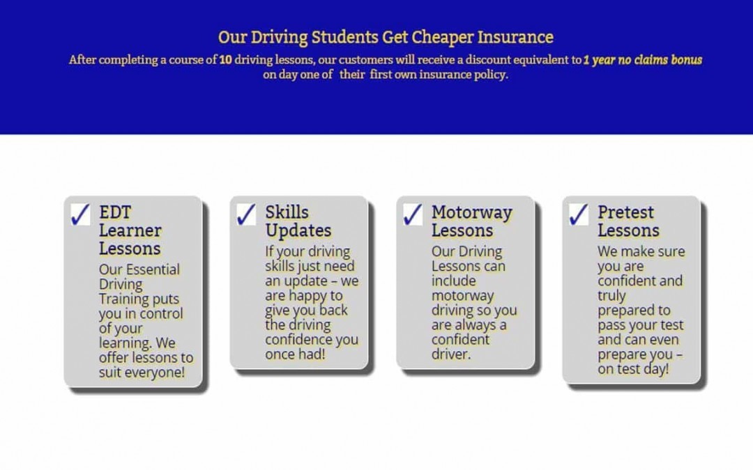 dublin driving instructor web design by Arrow Design