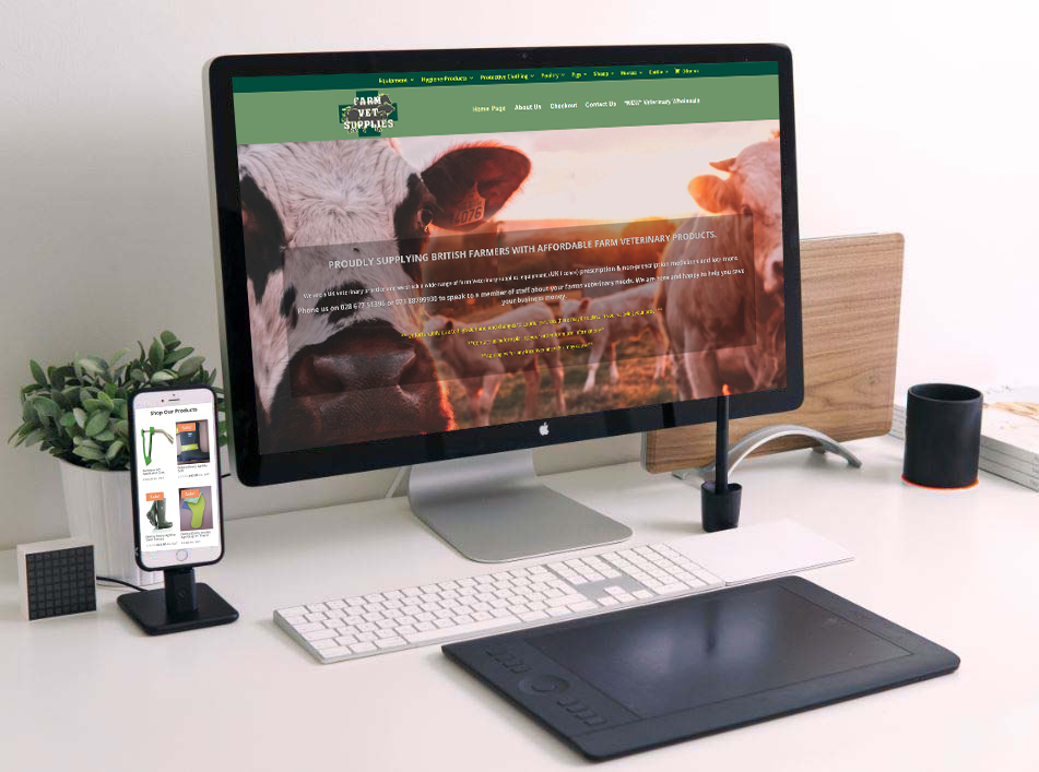 website design for veterinary supplies