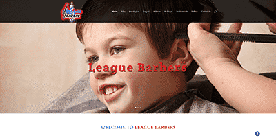 website design for league barbers