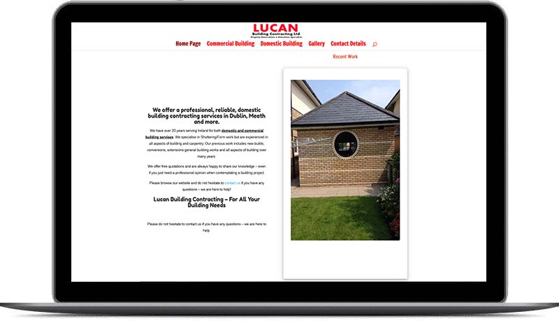 website design for building companies