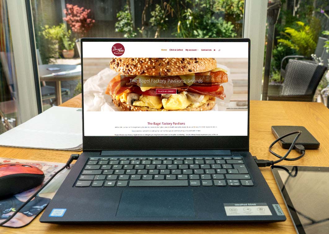 Website design for The Bagel Factory