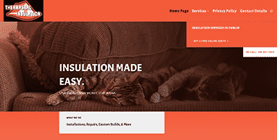 website design for thermaseal insulation