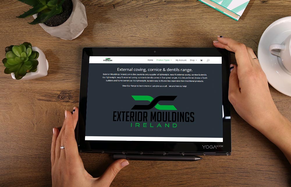 website design for exterior mouldings supplier