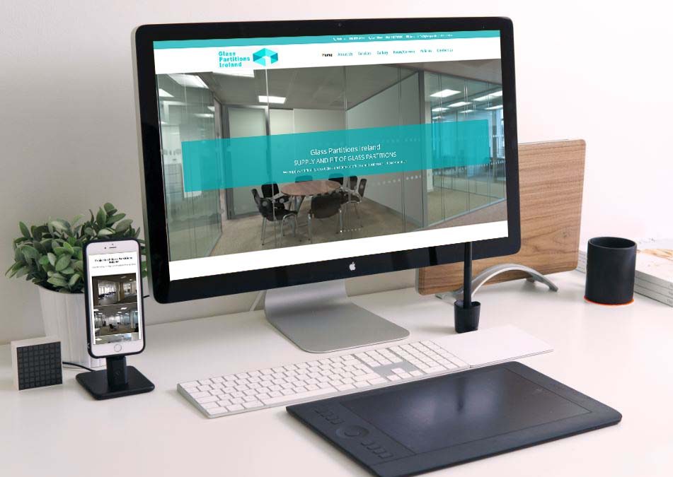 website design for glass partitions ireland