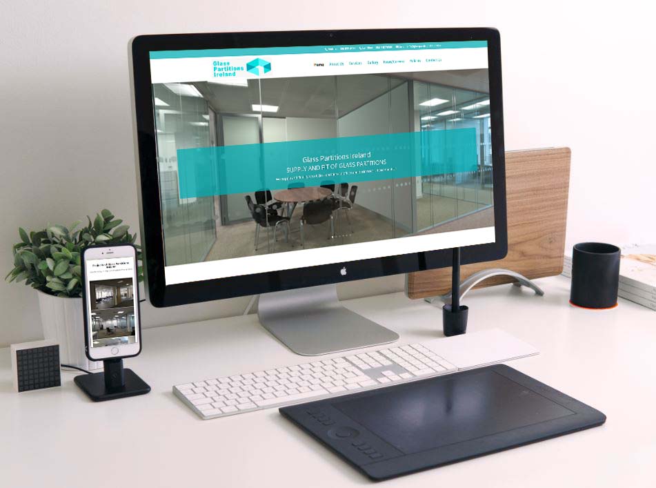 website design for glass partitions