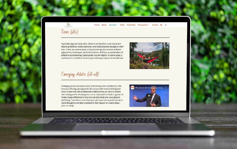 website design for psychotherapist