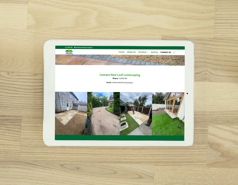 website design for landscaping services