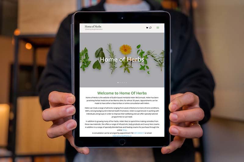 website design for a herbalist