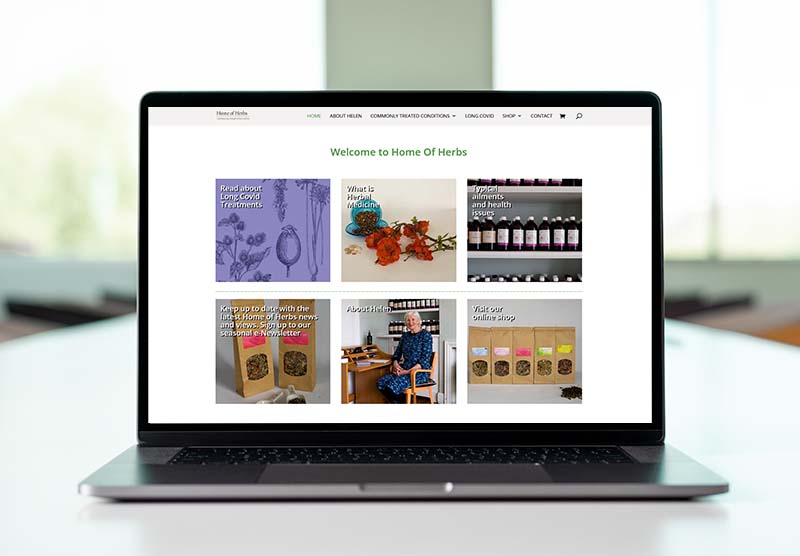 website design for a herbalist