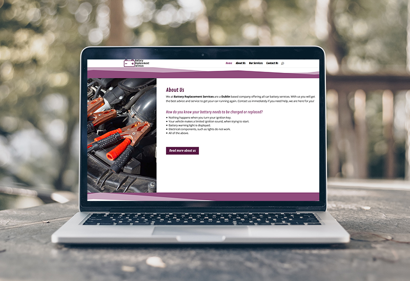 website design for battery replacement services