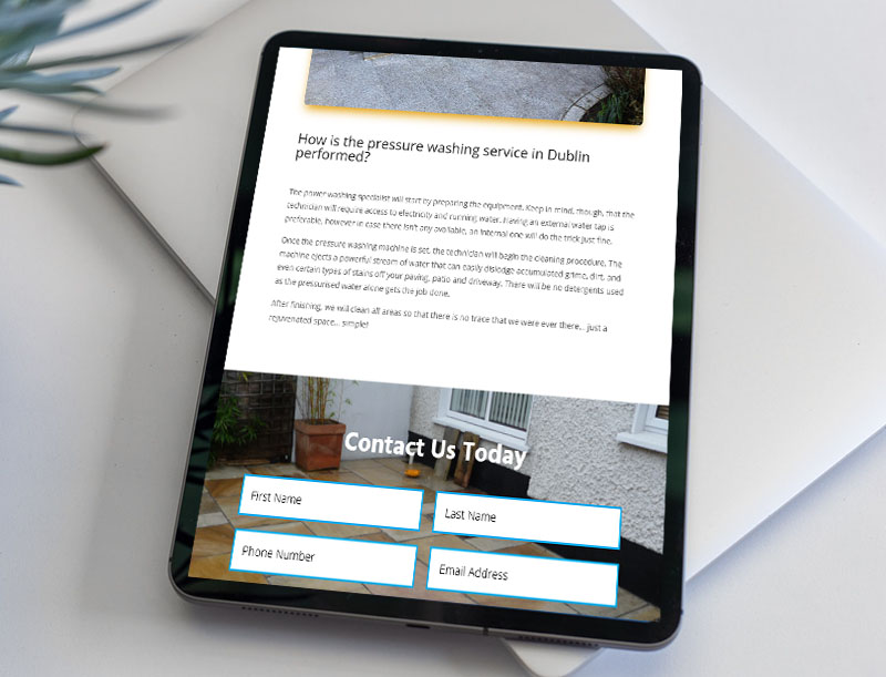 website design for power washing services