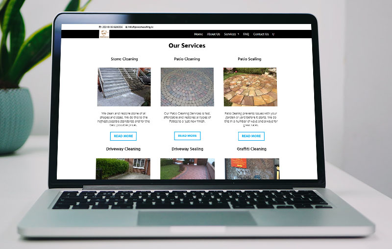 website design for power washing services
