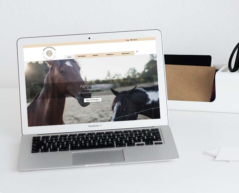 website design for a veterinary supplier