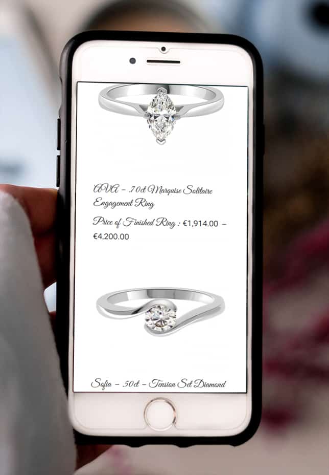 website design for a jeweler