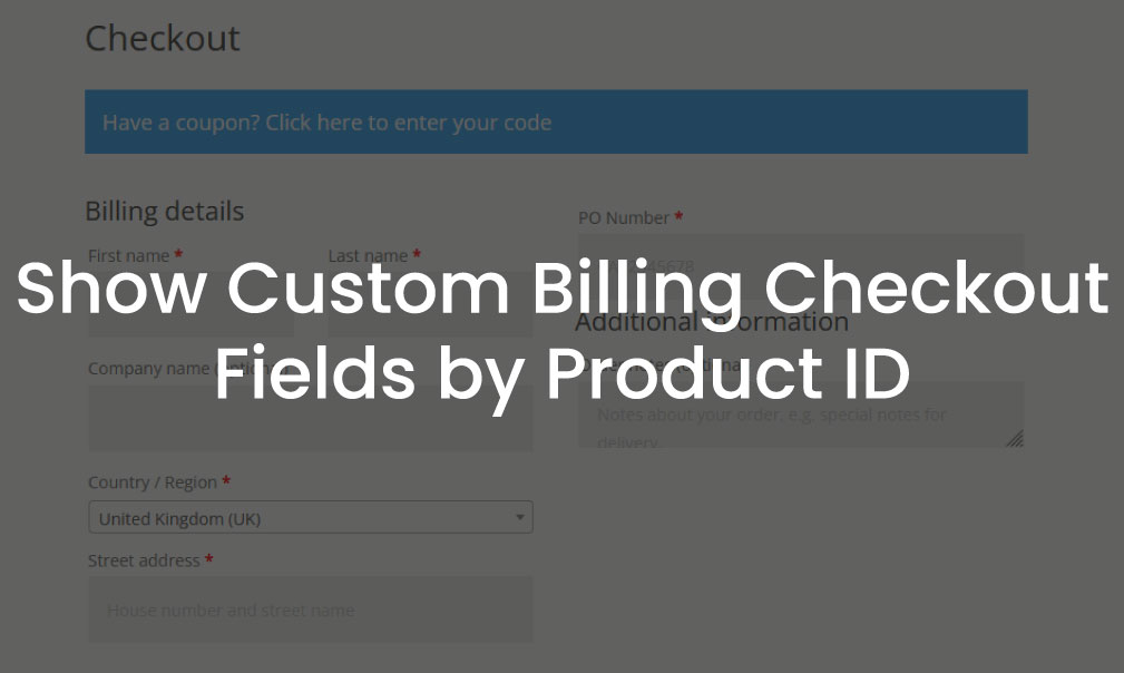 Show Custom Billing Checkout Fields by Product ID