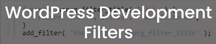 WordPress Development – Filters