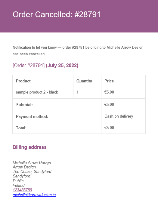  Add Content to the Woocommerce Customer Cancelled Order Email