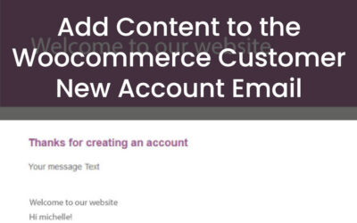 Add Content to the Woocommerce Customer New Account Email