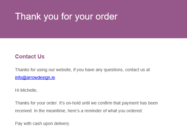 Add Content to the Woocommerce Customer On Hold Order Email
