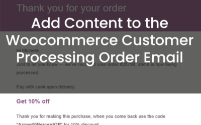 Add Content to the Woocommerce Customer Processing Order Email