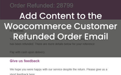 Add Content to the Woocommerce Customer Refunded Order Email
