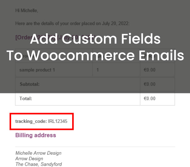 Add Custom Fields To Emails
