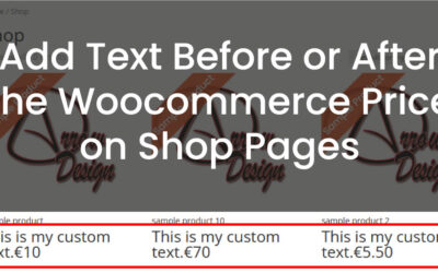 Add Text Before or After the Woocommerce Price on Shop Pages