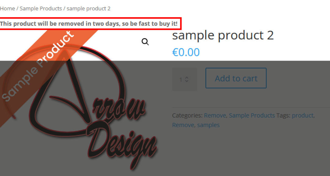 Add Text to a Specific Product Taxonomy