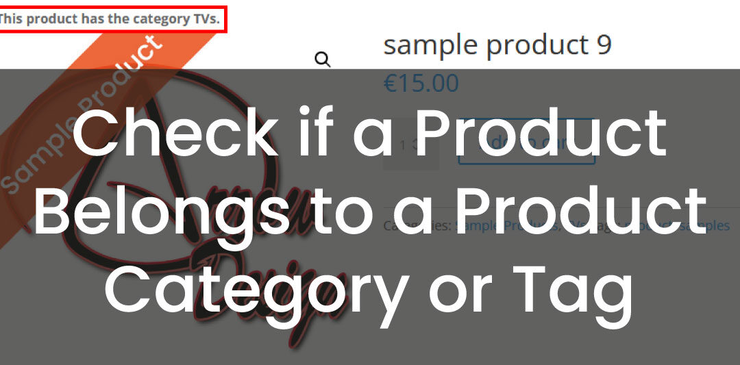 Check if a Product Belongs to a Product Category or Tag