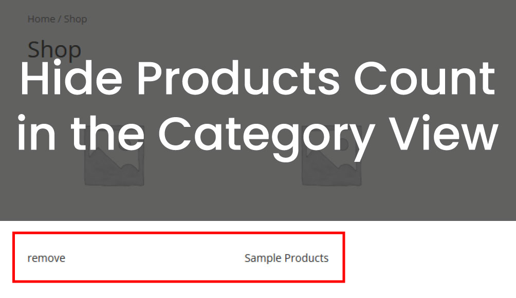 Hide Products Count in the Category View