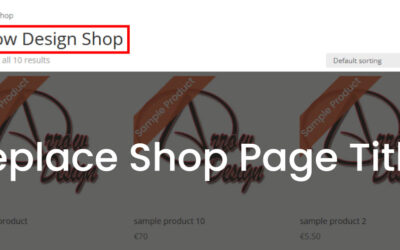 Replace Shop Page Title