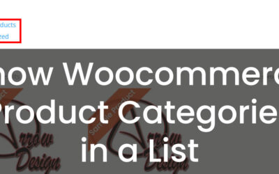 Show Woocommerce Product Categories in a List