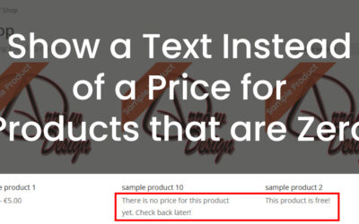 Show a Text Instead of a Price for Products that are Zero