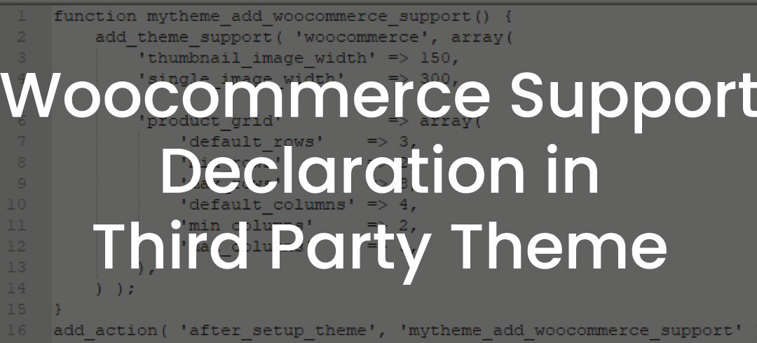 Woocommerce Support Declaration in Third Party Theme
