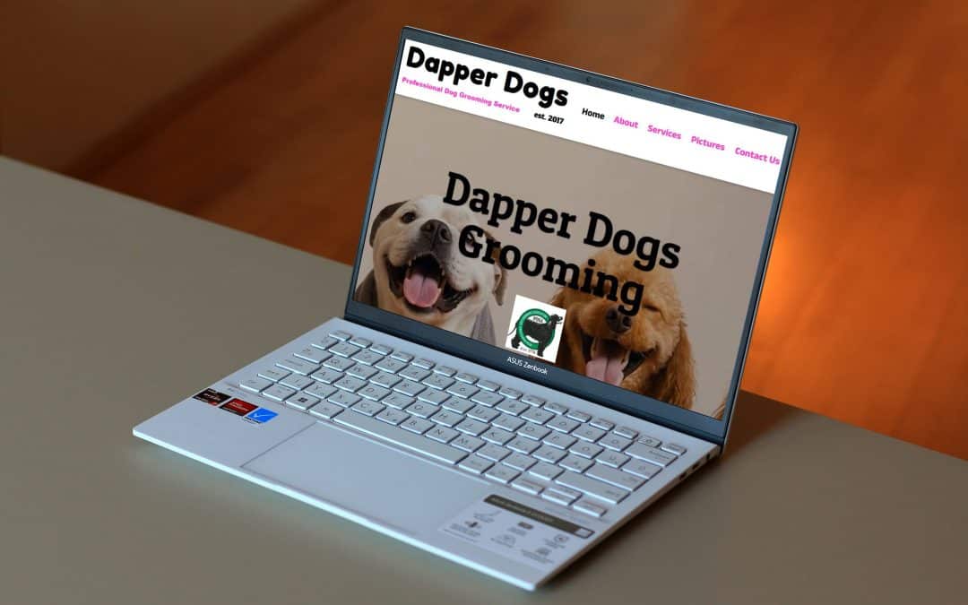Website design for a dog grooming service