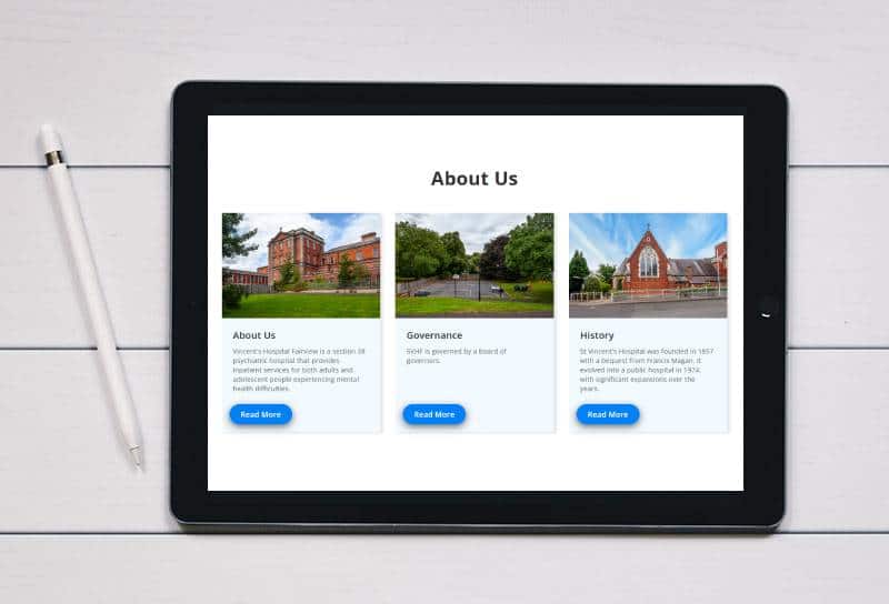 website design for a green party councillor